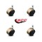 Service Caster 2 Inch Antique Brass Hooded Nylon Twin Wheel Grip Ring Chair Casters SCC, 4PK SCC-GR02S50D-NYS-WA-716X78-4 - alternate 3